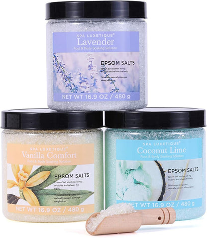 Bath Salts for Soaking,  Epsom Salts Gifts Set for Women, 3.17Lbs Bath Salts for Women, Epsom Salts for Soaking, Mother'S Day Christmas Gifts for Woman Mom