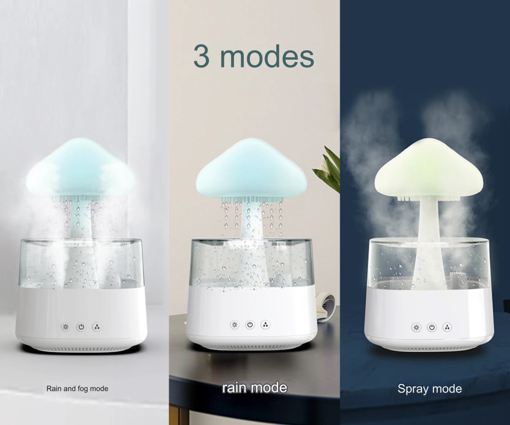 Relax Cloud Rain Diffuser: Ultrasonic Aromatherapy Humidifier with Colorful Lamp